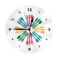 thumbnail image 1 of Reloj de pared con utensilios de cocina, silencioso, sin tictac, de 10 pulgadas, estilo rústico retro, decorativo para sala de estar, cocina, hogar, baño y dormitorio, 1 of 7