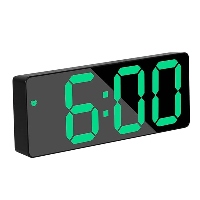 Alarm Clock Digital Battery Powered Travel Alarm Clocks Powered Non Ticking With Snooze Temperature Date Time Brightness Adjustable For Kids Adults
