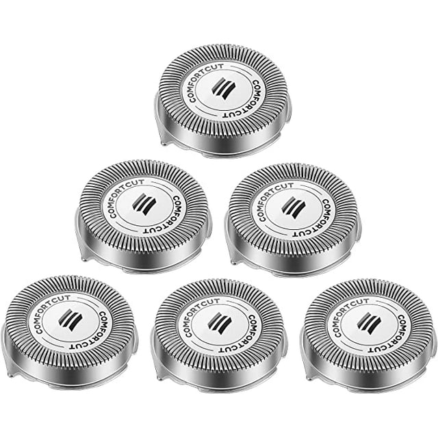 6 Pcs Tête de Rasoir Électrique Pièces de Barbe à Cheveux Portables Réutilisables Accessoires de Réparation et d'Entretien Pièces de Rechange pour Philips