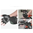 thumbnail image 2 of Eigraketly 2 piezas de guantes de ciclismo resistentes al desgaste para mujer, herramientas antideslizantes para montar, verano, transpirables, a prueba de Ciclismo Gris blanco METRO Eigraketly OD026171-10, 2 of 6