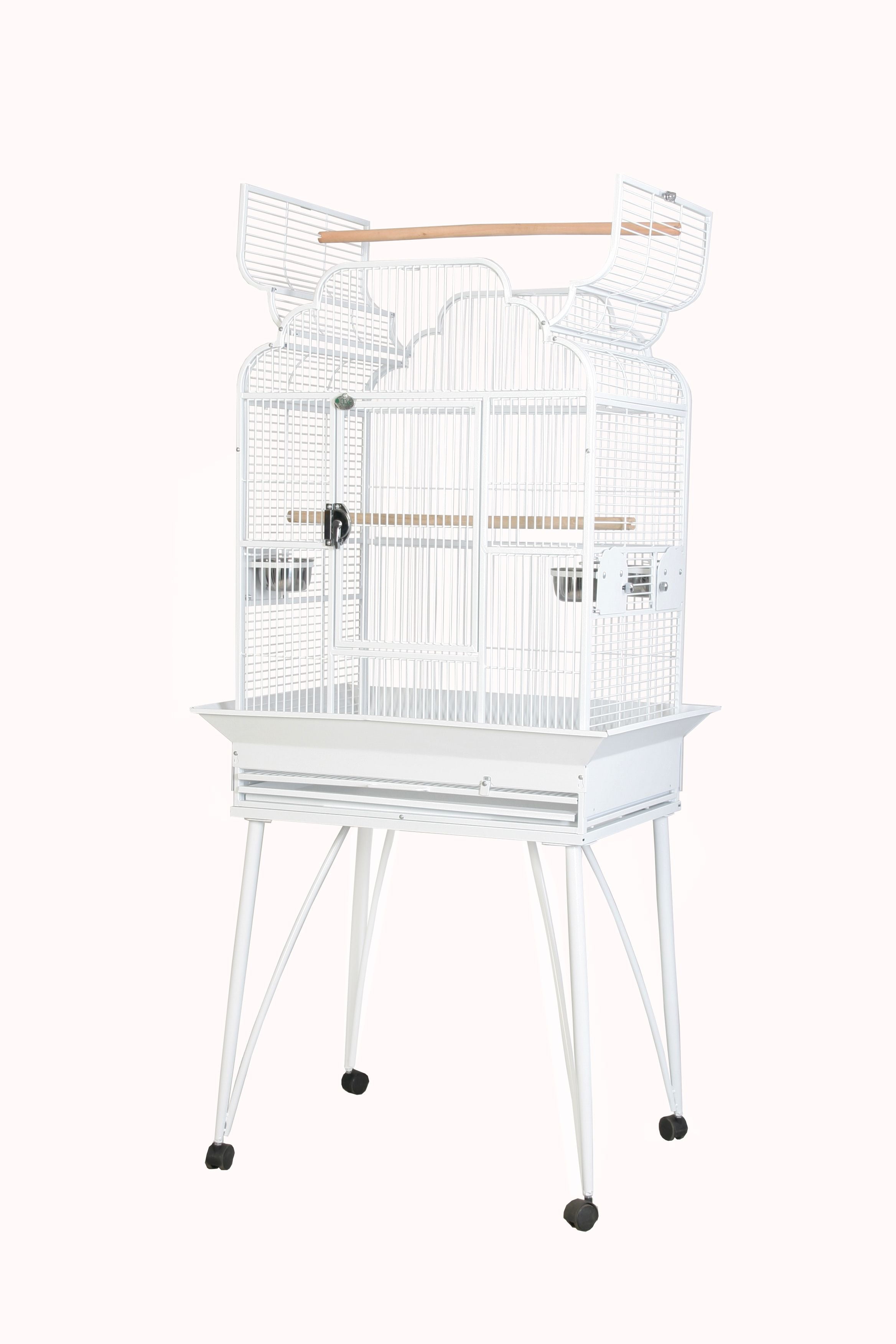 A and E Cage Co. Victorian Top Bird Cage-PureWhite