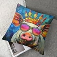 thumbnail image 7 of Hippie Animal Rhinoceros Throw Pillow Machine Washable, Indoor Outdoor Decorative Pillow for Couch, Bed or Patio, 7 of 7