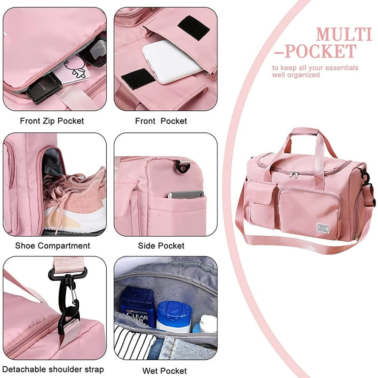 Gym Bag, Travel Bag Sport Duffel Bag, Large Capacity Portable Foldable  Travel Lightweight Waterproof Overnight Bag, Carry Luggage Bag for  Weekender