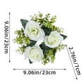 thumbnail image 3 of MERILER Candlestick Garland Wreath - Artificial Rose Candle Flower Ring for Home Party Wedding Table Decoration, Silk Cloth Material, Christmas Holiday Centerpiece, 3 of 6