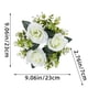 thumbnail image 3 of pstuiky Guirnalda de velas corona de rosas artificiales vela anillo de flores decoración de mesa para casa fiesta boda, 3 of 6