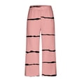 thumbnail image 7 of Erwazi Two Piece Lounge Set for Women 2 Pcs Lounge Sets Casual Short Sleeve Top and Capri Pant Pajama Loungewear Outfits, Pink, L, 7 of 7
