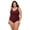 Currant, variant on Women's Plus Size Cinched V-Neck Shirred One Piece, Currant Red, 1X