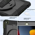 thumbnail image 4 of BMOUO iPad 9th Generation Case, iPad 8th/7th Generation Case, iPad 10.2 Case,Hybrid Shockproof [360 Rotating Stand] [Hand Strap] [Pencil Holder] Kids Case for New iPad 10.2" 2021/2020/2019 - Black, 4 of 9