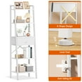 thumbnail image 2 of Tydimor 5-Tier 59.5" Ladder Bookshelf with Removable Drawers Narrow Bookcase for Living Room,White, 2 of 7