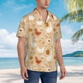 thumbnail image 3 of Susaid Autumn and Thanksgiving Print Hawaiian Shirts for Men Women,Hawaiian Summer Short-Sleeve Casual Relaxed-Fit Button-Down,3X-Large, 3 of 7
