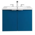 thumbnail image 4 of Pemberly Row Modern Wood Wall-Mount Bathroom Vanity in Navy/White, 4 of 11