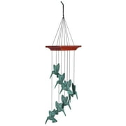 Woodstock Wind Chimes Signature Collection, Woodstock Habitats, 18'' Hummingbird Spiral Verdigris Wind Chime HHS