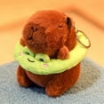 thumbnail image 2 of Capybara Plush Keychain Soft Toy Pendant Piggy Swimming Ring 12cm, 2 of 5