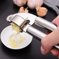 thumbnail image 3 of Garlic Press, Stainless Steel Mincer and Crusher with Garlic Rocker and Peeler Set NEW DESIGN-Professional Grade, Dishwasher safe, Rust-proof, 3 of 3