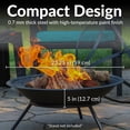 thumbnail image 2 of Sunnydaze Outdoor Replacement Steel Fire Pit Bowl with Spark Screen - Black - 23", 2 of 10