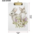 thumbnail image 3 of FMSHPON Easter Lavender Rabbits Clipboard Hardboard Wood Nursing Clip Board and Pull for Standard A4 Letter 13x9 inches, 3 of 8