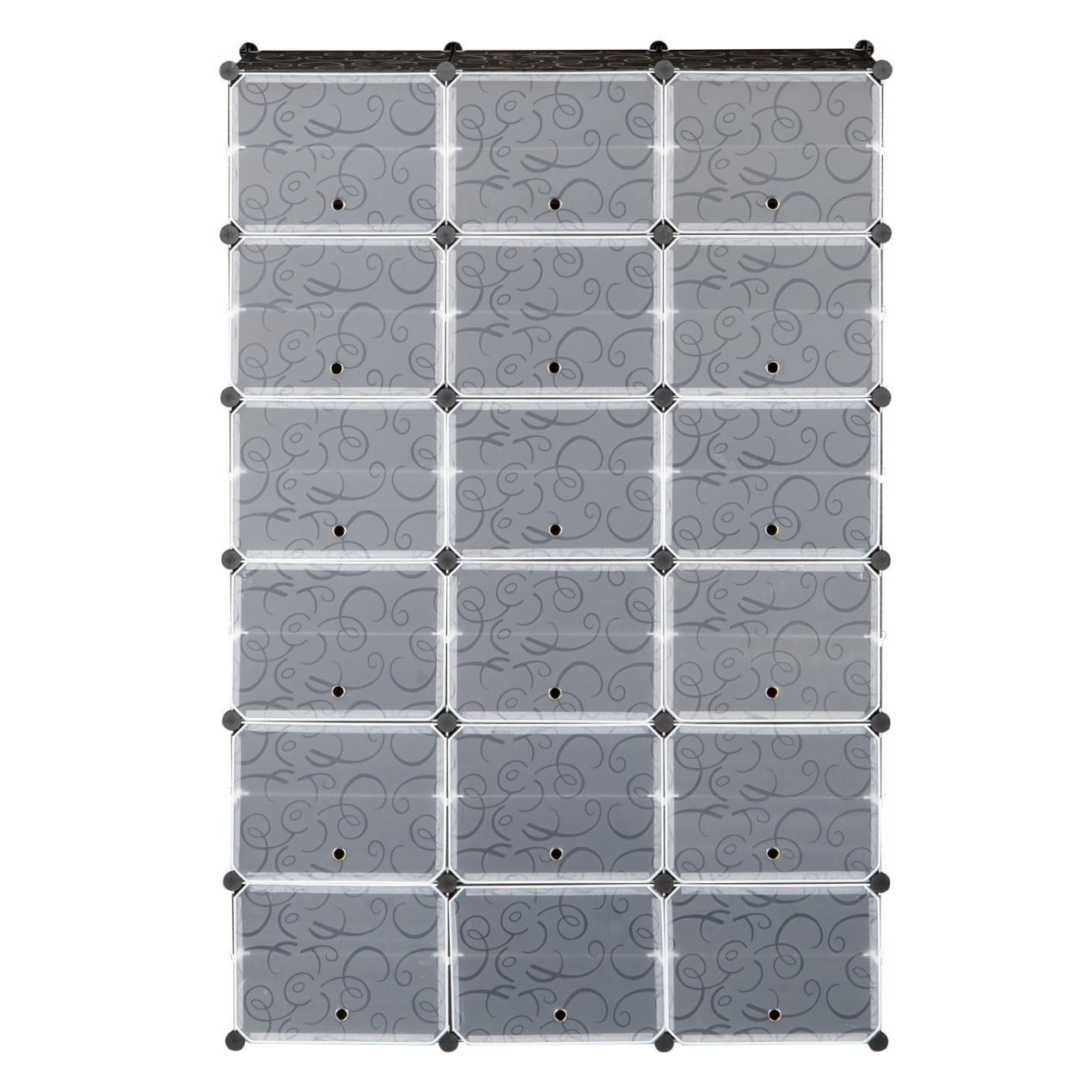 12-Tier Portable 72 Pair Shoe Rack Organizer 36 Grids, Expandable Shoe Storage Cabinet, Free Standing Stackable Space Saving Shoe Rack with Doors Expandable Stackable for Heels, Boots, Slippers