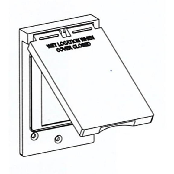 Orbit Industries 570205476 1C-GV 1 Gang GFCI Vertical Weatherproof Cover, Gray