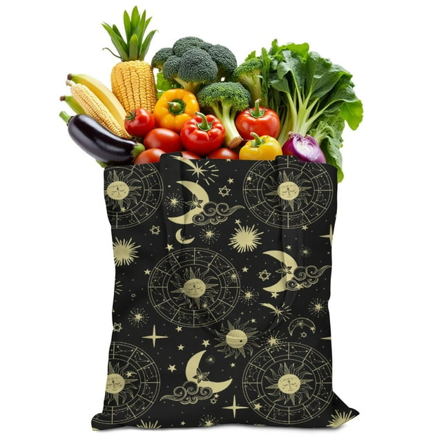 Steampunk Astrologie Sac de Courses Réutilisable - Sac Lavable Écologique pour Parents et Étudiants Occupés