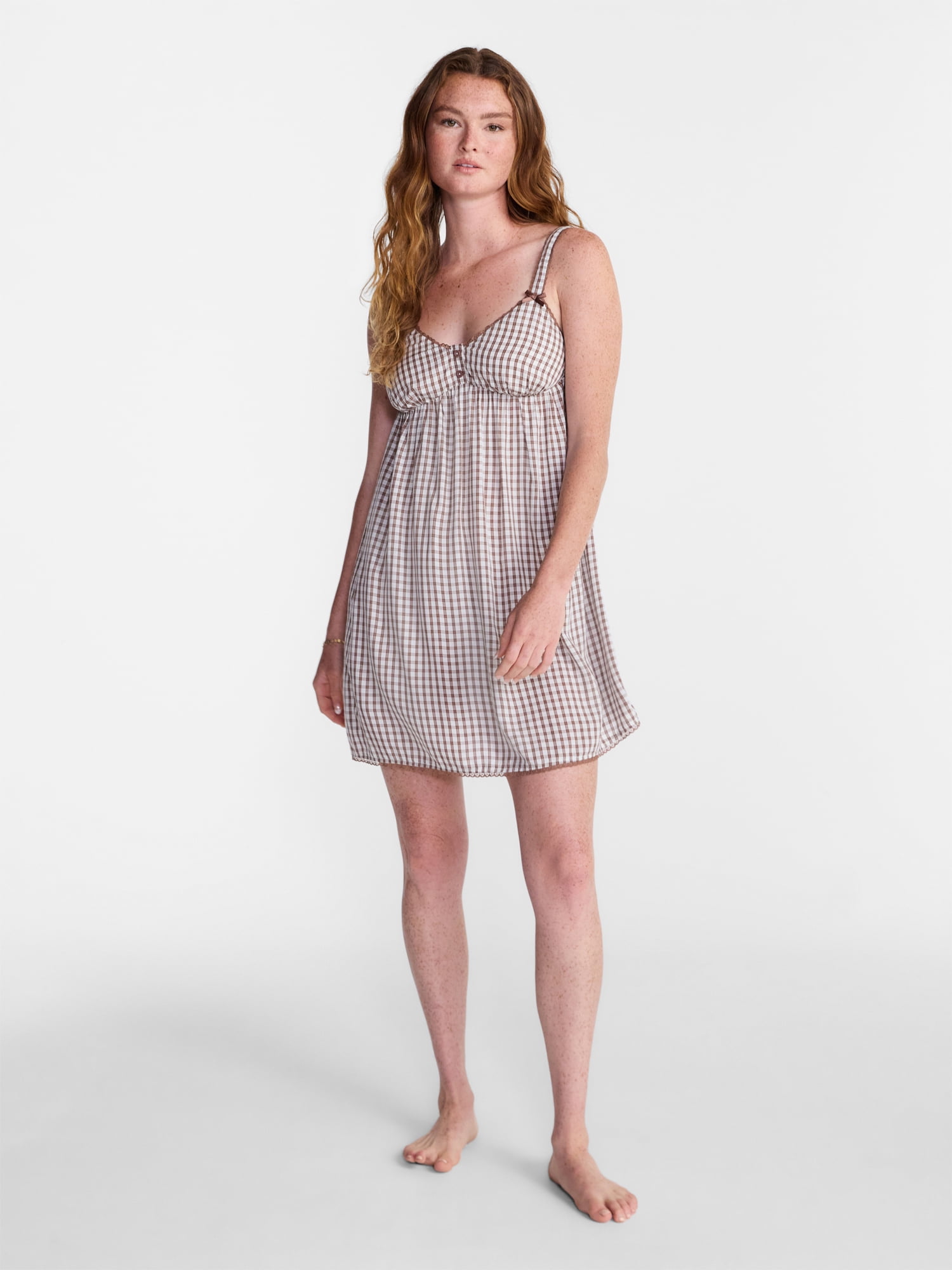No Boundaries Woven Sleep Dress, Women's XXS-XXL
