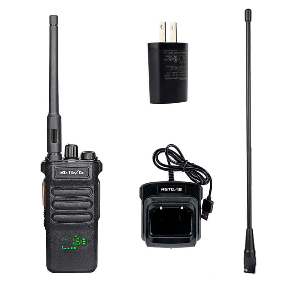 RT86 Long Range two Way Radios,Heavy Duty Walkie Talkies Rechargeable,USB,Remote Alarm,Shatterproof Display,Professiona Radios for Adults,for Construction Warehouse(1 Pack)
