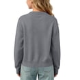 thumbnail image 4 of Cethrio Girls Cardigan Sweaters, Fall Long Sleeve Lightweight Crewneck Girls Knitted Cardigans Dark Gray Size 6-7 T, 4 of 5