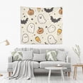 thumbnail image 2 of Yayeee Tapestry Wall Hanging for Bedroom 80" x 60" Living Room Home Wall Art Decor, Halloween Smiley Ghosts, 2 of 7