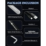 JvmuSaber Real Lightup Saber Toys Fx Saber Dueling Force RGB Sword 15 Colors 3 Sound Modes for Adults, Black