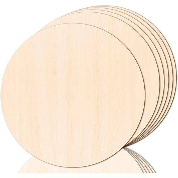 6PACK Wood Circles for Crafts，14 Inch Unfinished Wood Rounds Discs for Door Hanger Sign Blank, DIY Wooden Discs for Crafts Painting and Christmas Halloween Decoration