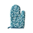thumbnail image 2 of Clearance Oven Mitts under $7 Oven And Pot Holder Covers Heat Fabric Pot Holder Gloves Green Flower Heat Insulation Pad Triangle Pot Handle Gloves, 2 of 9