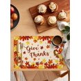 thumbnail image 2 of Fall Maple Placemats Set of 12 Leaf Thanksgiving Leaves Farmhouse Orange Ombre Heat Insulation Washable Place Mats, Rustic Non-Slip Table Mats for Dining Table Party Kitchen Decor,13x19 Inch, 2 of 4