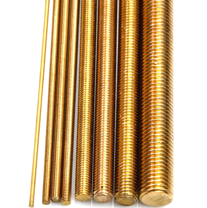 10pieces Brass Threaded Rods, M6 Pitch,50mm Long