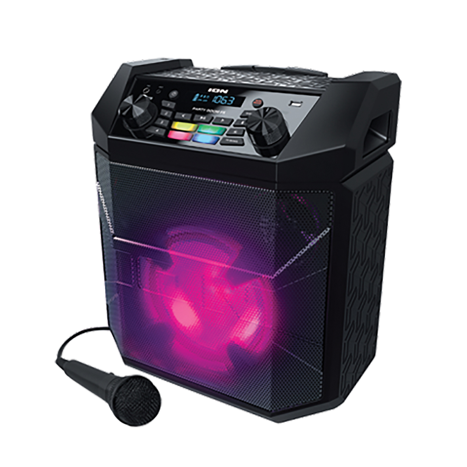 ION Audio Party Boom FX Portable Bluetooth Speaker with LED Lighting, Black, iPA101A - image 5 of 13