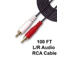 thumbnail image 1 of SatelliteSale 2-Male a 2-Male RCA Audio STEREO Cable compuesto PVC Cordón negro (100 pies) SatelliteSale RCA Compuesto, 1 of 5