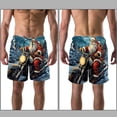 thumbnail image 3 of luoweisi Men's Beach Shorts Quick Dry Swim Trunks with Mesh Lining Santa Claus Motorcycle 2XL, 3 of 5