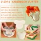 thumbnail image 4 of Sandwich cutter and sealer diy bread tool fun edge cutter for kids adults orange, 4 of 5