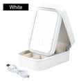 Cosmetic storage box with light and mirror integrated dressing table