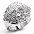 thumbnail image 1 of Rhodium Brass Ring with AAA Grade CZ, Clear - Size 5, 1 of 1