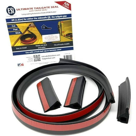 ESI Ultimate Tailgate Seal with Taper Seal 6ft for Pickup Truck Sidewalls OR Tailgate Gap