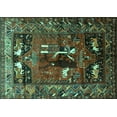 thumbnail image 1 of Ahgly Company Indoor Rectangle Animal Turquoise Blue Traditional Area Rugs, 5' x 8', 1 of 4