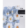 thumbnail image 6 of Blue Daisy Curtains 54 Inch Length,Sheer Curtains for Bedroom Living Room Window Spring Floral Summer Botanical Watercolor Rod Pocket Voile Drapes Kitchen Curtains Small Half Window 42"x54" 2 Panels, 6 of 7