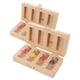 thumbnail image 3 of Caja de recuerdos para bebé, para cabello y dientes fetales, caja de madera con frascos de vidrio para el cordón umbilical y el primer corte de pelo, organizador de recuerdos para recién nacidos, 3 of 8