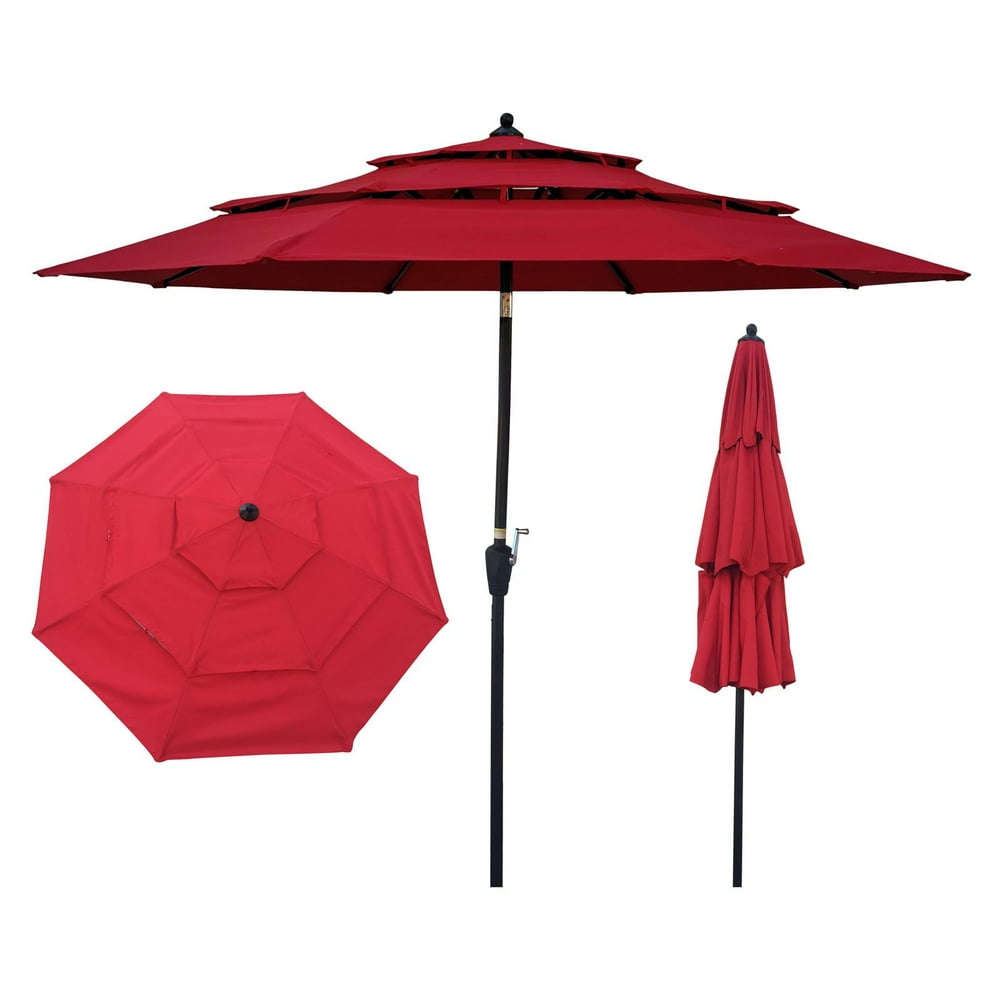 Best Choice Products 9Ft 3Tiers Wind Vent HeavyDuty Round Outdoor