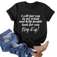 thumbnail image 2 of Gibobby Camiseta de manga corta para mujer O Mangas Cuello Casual Camisa T Short Women Tops Impresión Loose Women's Blouse(Negro,M), 2 of 3