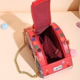 thumbnail image 4 of Yvsxxv 1Pc Red Creative Car Shaped PU Leather Chain Crossbody Shoulder Bag Casual Daily Use, 4 of 7