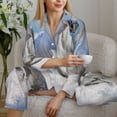 thumbnail image 6 of Bingfone Womens Pajama Sets Horses Running Through The Water Print,Long Sleeve Loungewear Pajamas Set-Medium, 6 of 8