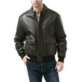 thumbnail image 1 of Landing Leathers Men Premium Air Force A-2 Goatskin Leather Flight Bomber Jacket (Regular and Big & Tall), 1 of 6