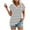 White, variant on Lmnyox V Neck Striped T Shirt for Women Short Sleeve Dropped Shoulder Eyelet Tee Summer Casual Fashion Tops