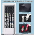 thumbnail image 2 of MISSLO 24 Mesh Pockets Over the Door Shoe Organizer Hanging Shoe Rack for Closet Storage Men Large Shoe Holder Hanger, Black, 2 of 7