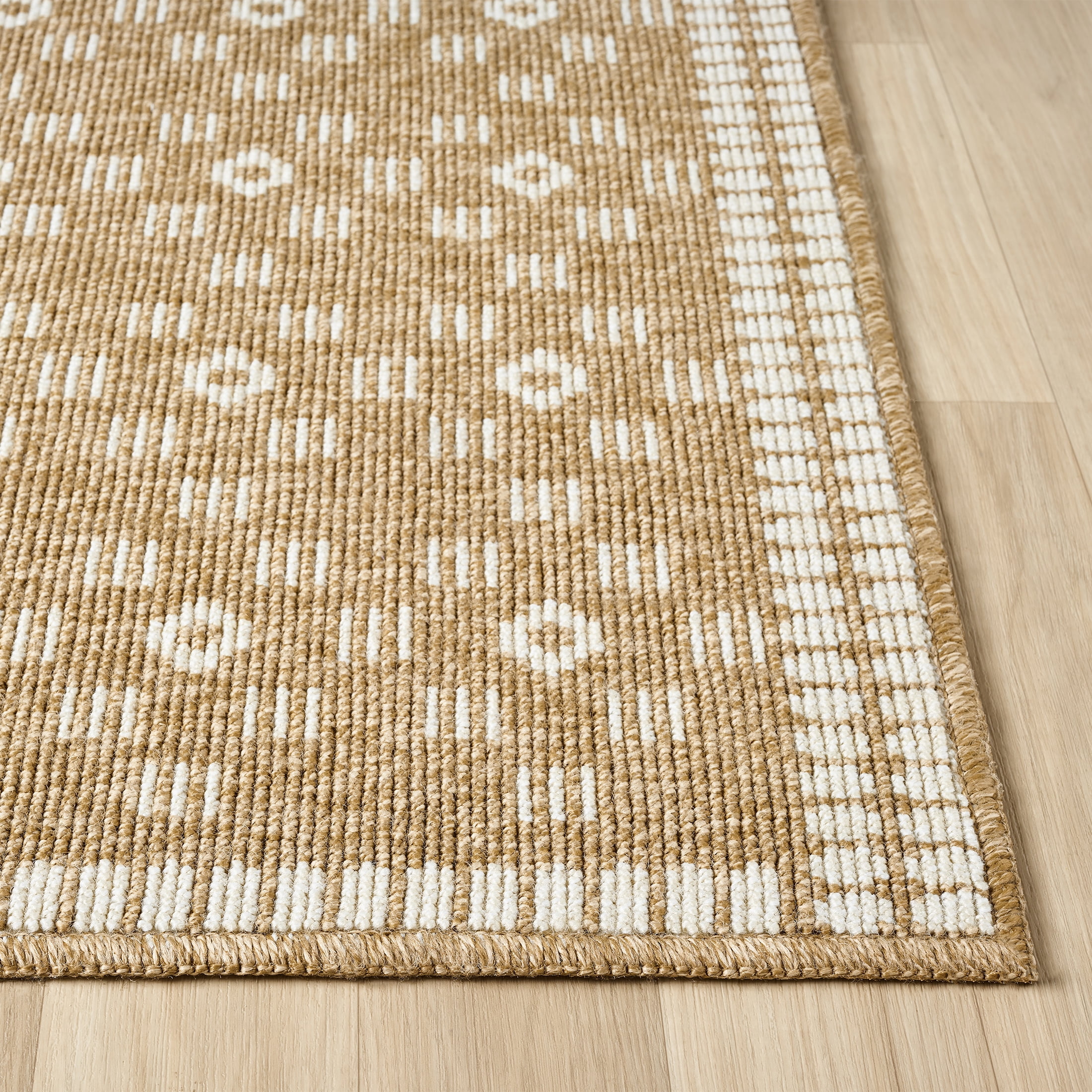 Better Homes & Gardens Taupe/Ivory Liz Crafted Geo Indoor Area Rug for Indoor Use, 5' x 8'